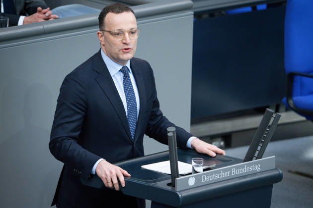 German Bundestag, 64th plenary session Jens Spahn CDU in portrait during his speech on the agenda item government statement on the European Council at the 64th session of the German Bundestag in Berlin, 18 03 2026 Berlin Berlin Germany