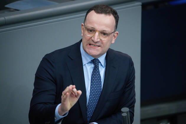 German Bundestag, 64th plenary session Jens Spahn CDU in portrait during his speech on the agenda item government statement on the European Council at the 64th session of the German Bundestag in Berlin, 18 03 2026 Berlin Berlin Germany