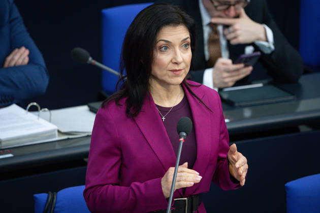 German Bundestag, 64th plenary session Katherina Reiche, Federal Minister for Economic Affairs and Energy during questioning of the Federal Government BMWE and BMV at the 64th session of the German Bundestag in Berlin, 18 03 2026 Berlin Berlin Germany