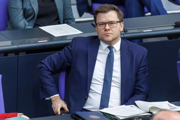 Bundestag Carsten Schneider SPD , Minister for the Environment, Climate Protection, Nature Conservation and Nuclear Safety, in the German Bundestag on 18 03 26 in Berlin Berlin Berlin Germany Bundestag
