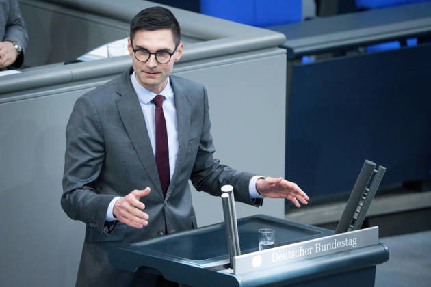 German Bundestag, 65th plenary session Sepp Mueller CDU in portrait during his speech on the agenda item fuel measures package, energy price increases at the 65th session of the German Bundestag in Berlin, 19 03 2026 Berlin Berlin