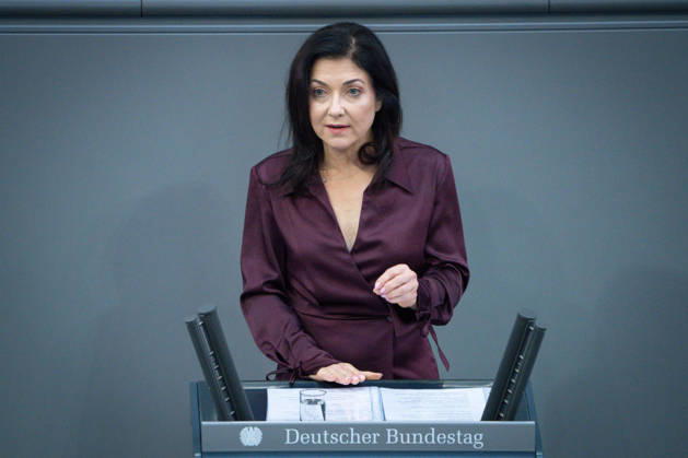 German Bundestag, 65th plenary session Katherina Reiche, Federal Minister for Economic Affairs and Energy in portrait during her speech on the agenda item fuel measures package, energy price increases at the 65th session of the German Bundestag in Berlin, 19 03 2026 Berlin Berlin