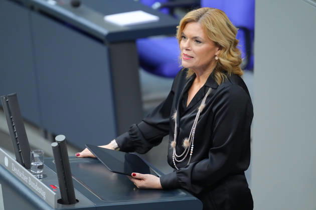 German Bundestag, 67th plenary session Julia Kloeckner CDU the President of the Bundestag speaks as a member of parliament in the current hour on violence against women and girls at the 67th session of the German Bundestag in Berlin, 25 03 2026 Berlin Berlin Germany