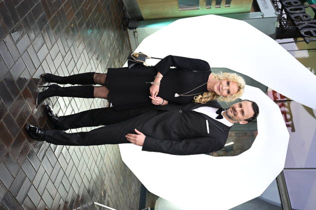 Victoria Herrmann with husband David Böthig at the 9 Windflüchter Charity Gala 2026 in aid of the Betroffen˜ foundation in the Störtebeker Brauquartier Stralsund, 28 03 2026 Copyright: xMatthiasxWehnertx