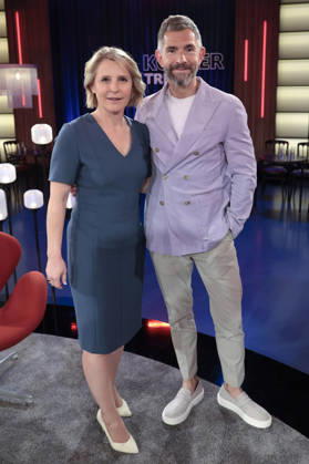 Susan Link and Micky Beisenherz at the recording of the WDR talk show Kölner Treff in WDR Studio BS 3 Cologne, 10 04 2026 Foto:xR.xSchmiegeltx xFuturexImagex koelner_treff1004_6451