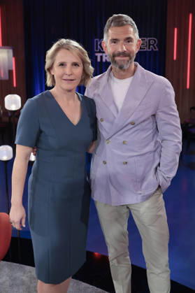 Susan Link and Micky Beisenherz at the recording of the WDR talk show Kölner Treff in WDR Studio BS 3 Cologne, 10 04 2026 Foto:xR.xSchmiegeltx xFuturexImagex koelner_treff1004_6452