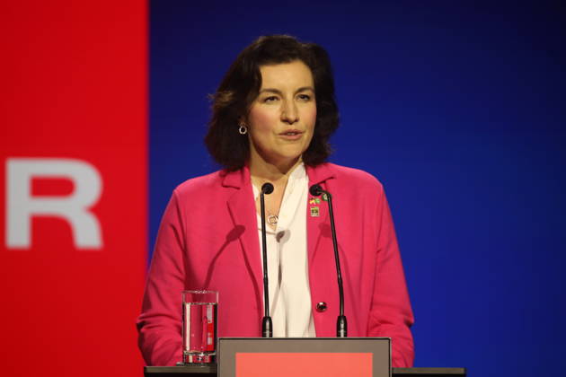 Dorothee Bär, Federal Minister of Research, Technology and Space, speaks at an event on the opening day of Hannover Messe in Hall 25, Center Stage Brazil is this years partner country of Hannover Messe Hannover, 20 04 2026 Copyright: xAgenturxMatthiasxWehnertx xM.xGränzdörferx