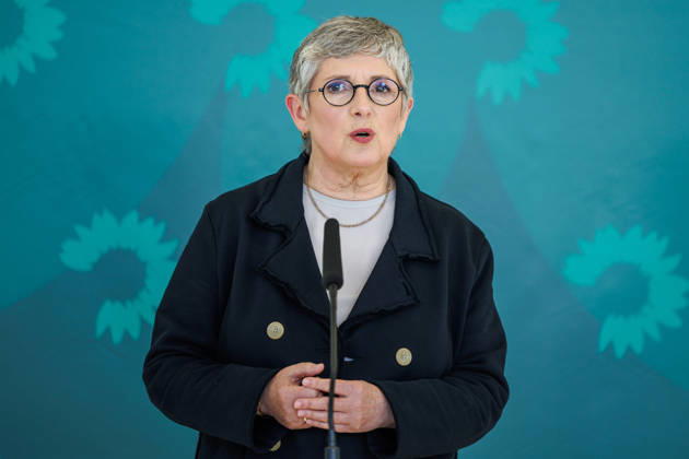 Bündnis 90 Die Grünen im Bundestag Britta Haßelmann from Bündnis 90 Die Grünen at a statement in the Bundestag on 21 04 26 in Berlin Berlin Berlin Germany Reichstag