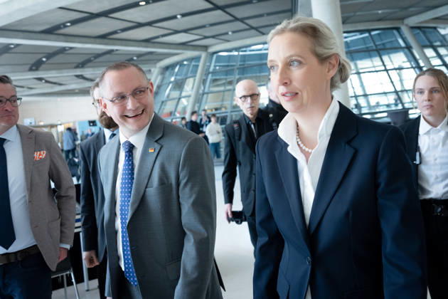 AfD, Alice Weidel, Tino Chrupalla Bundestag, Bundestag parliamentary group, AfD, chairperson, federal spokesperson, Alice Weidel, chairperson, federal spokesperson, Tino Chrupalla Berlin Berlin GER
