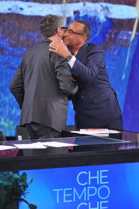 photo Mario Romano IPP Milan 26 04 2026 TV broadcast CHE TEMPO CHE FA in the photo Fabio Fazio and Carlo Conti Italy Photo Press World Copyright CHE TEMPO CHE FA