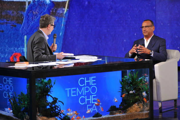 photo Mario Romano IPP Milan 26 04 2026 TV broadcast CHE TEMPO CHE FA in the photo Fabio Fazio and Carlo Conti Italy Photo Press World Copyright CHE TEMPO CHE FA