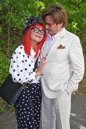 Jörg Draeger with wife Petra Draeger at the BILD RENNTAG at the trotting track in Gelsenkirchen on 01 05 2026