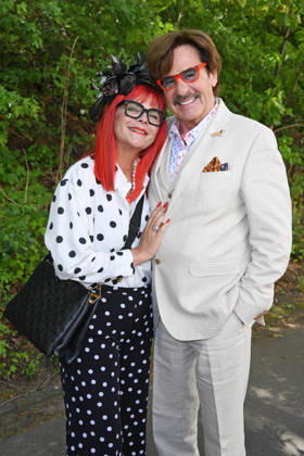 Jörg Draeger with wife Petra Draeger at the BILD RENNTAG at the trotting track in Gelsenkirchen on 01 05 2026