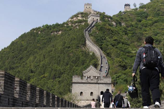 Illustration picture taken during a visit to the Great Wall of China, on the third day of a Belgian mission in China, on Friday 01 May 2026. From April 27th to May 1st, the Belgian delegation travel in China. NICOLASxMAETERLINCK 172655321