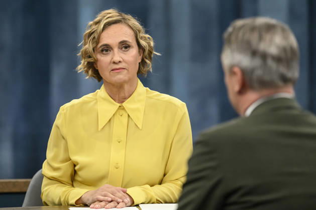 in the picture from l Caren Miosga, GER, Berlin, Studio, guest of Caren Miosga, Polittalk, TV, format, recording, Das Erste, from Adlershof at Studio 20, topic How does the SPD want to regain trust, Ms. Schwesig 10 05 2026 Copyright: HMBxMedia UwexKoch