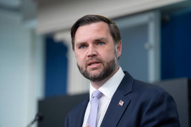 Vice President JD Vance gives remarks during a press conference in the James Brady Press Briefing Room of the White House in Washington, DC on Tuesday, May 19, 2026. Vance defended the creation of a $1.8 billion Department of Justice fund that would compensate certain individuals who were investigated and prosecuted by the Biden Administration.  WAP20260519611 AARONxSCHWARTZ