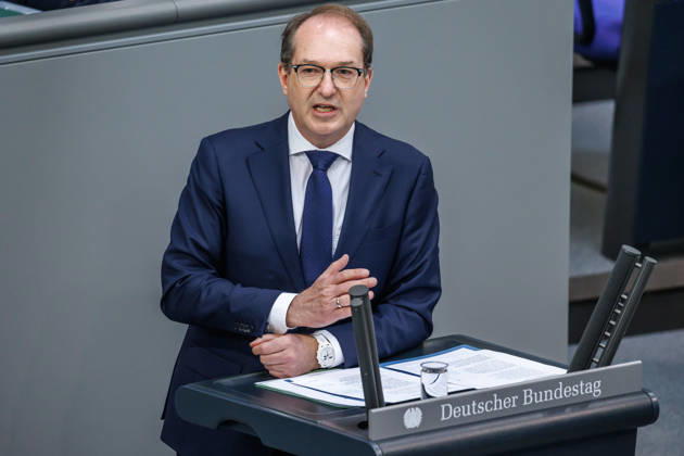 Bundestag Alexander Dobrindt CSU , Federal Minister of the Interior in the German Bundestag on 21 05 26 in Berlin Berlin Berlin Germany Bundestag