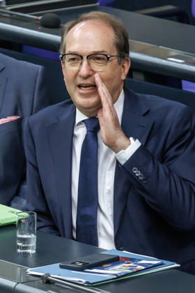 Bundestag Alexander Dobrindt CSU , Federal Minister of the Interior in the German Bundestag on 21 05 26 in Berlin Berlin Berlin Germany Bundestag