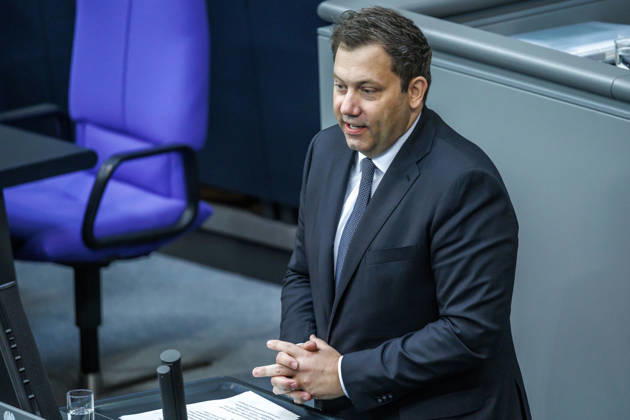 Bundestag Lars Klingbeil SPD , Federal Minister of Finance in the German Bundestag on 22 05 26 in Berlin Berlin Berlin Germany Bundestag