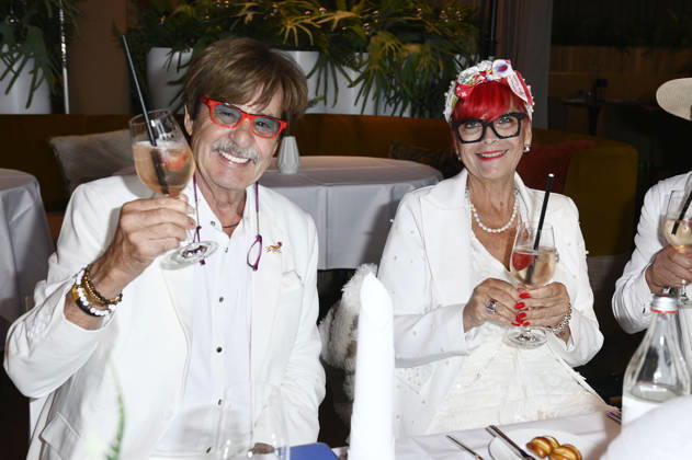 Jörg Draeger with his wife Petra Draeger at the Diner en Blanc, which included a boat ride to the NYX Hotel Berlin Köpenick, Berlin, July 4, 2026 Foto:xN.xKubelkax xFuturexImagex blanc_6711