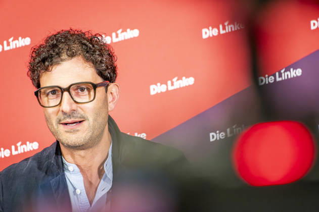 Luigi Pantisano EUR, Germany, Berlin, July 6, 2026 Press conference by Luigi Pantisano, Chair of the Die Linke party, at the Karl Liebknecht House on current issues
