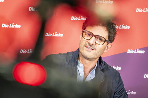 Luigi Pantisano EUR, Germany, Berlin, July 6, 2026 Press conference by Luigi Pantisano, Chair of the Die Linke party, at the Karl Liebknecht House on current issues