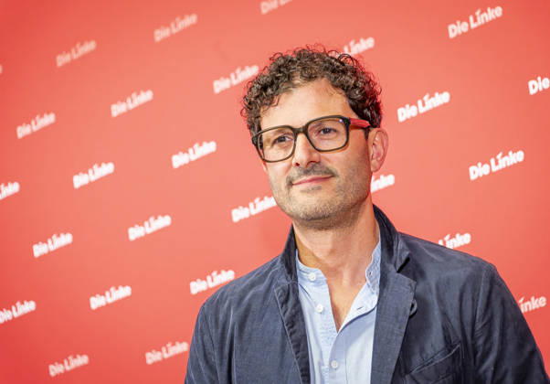 Luigi Pantisano EUR, Germany, Berlin, July 6, 2026 Press conference by Luigi Pantisano, chairman of the Die Linke party, at the Karl Liebknecht House on current issues