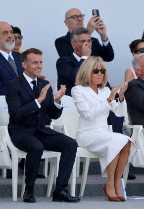 President Emmanuel Macron and Brigitte Macron at the July 14 military ceremony in Paris Jacovides Liewig Bestimage Bastille Day military parade on July 14, 2026, Paris, France  Copyright: xJacovidesx xLiewigx xBestimagexJacovidesx xLiewigx xBestimagex