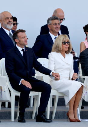 President Emmanuel Macron and Brigitte Macron at the July 14 military ceremony in Paris Jacovides Liewig Bestimage Bastille Day military parade on July 14, 2026, Paris, France  Copyright: xJacovidesx xLiewigx xBestimagexJacovidesx xLiewigx xBestimagex