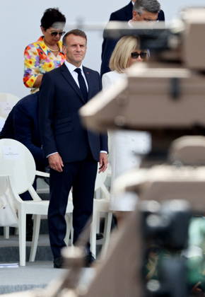 President Emmanuel Macron and Brigitte Macron at the July 14 military ceremony in Paris Jacovides Liewig Bestimage Bastille Day military parade on July 14, 2026, Paris, France  Copyright: xJacovidesx xLiewigx xBestimagexJacovidesx xLiewigx xBestimagex