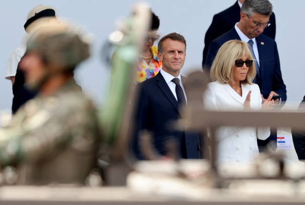 President Emmanuel Macron and Brigitte Macron at the July 14 military ceremony in Paris Jacovides Liewig Bestimage Bastille Day military parade on July 14, 2026, Paris, France  Copyright: xJacovidesx xLiewigx xBestimagexJacovidesx xLiewigx xBestimagex
