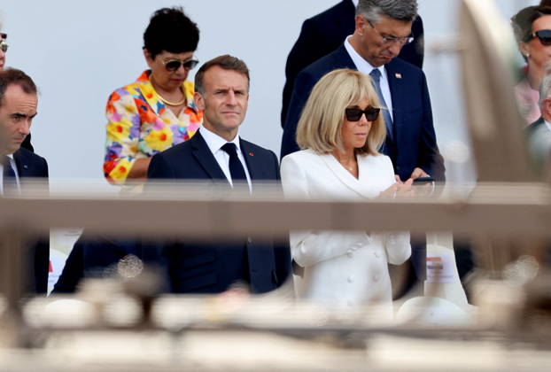 President Emmanuel Macron and Brigitte Macron at the July 14 military ceremony in Paris Jacovides Liewig Bestimage Bastille Day military parade on July 14, 2026, Paris, France  Copyright: xJacovidesx xLiewigx xBestimagexJacovidesx xLiewigx xBestimagex