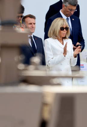 President Emmanuel Macron and Brigitte Macron at the July 14 military ceremony in Paris Jacovides Liewig Bestimage Bastille Day military parade on July 14, 2026, Paris, France  Copyright: xJacovidesx xLiewigx xBestimagexJacovidesx xLiewigx xBestimagex
