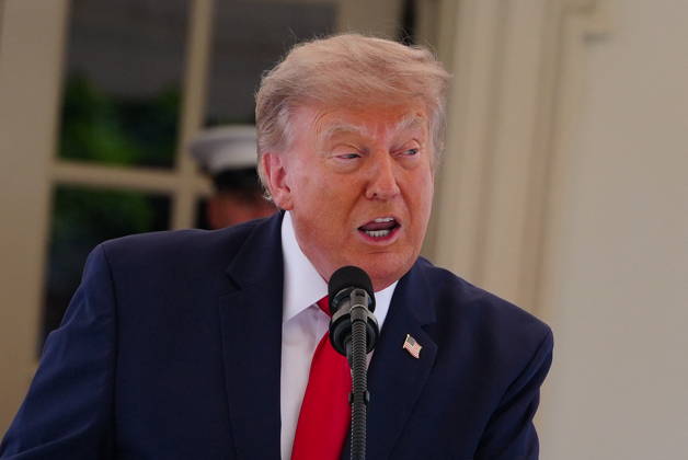 United States President Donald J Trump makes remarks as he hosts top IndyCar drivers at the White House in Washington, DC, USA, to promote the inaugural Freedom 250 Grand Prix on Monday, July 13, 2026. The race will be held in DC on August 22-23, 2026. Credit: CNP AdMedia Washington District of Columbia United States of America EDITORIAL USE ONLY  Copyright: xx AdMediax admphotosthree005097