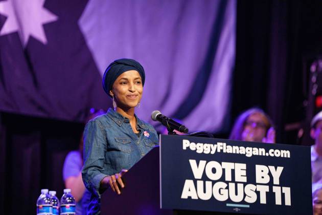 July 20, 2026, Minneapolis, Minnesota, USA: United States representative ILHAN OMAR campaigns for PEGGY FLANAGAN in her senate race at First Ave in Minneapolis Minneapolis USA - ZUMAs326 20260720_znp_s326_014 Copyright: xHoldenxSmithx