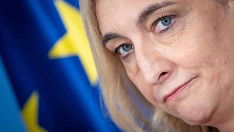 Nina Warken, Federal Minister for Special Tasks, Head of the Federal Chancellery, and Federal Government Commissioner for the Federal Intelligence Services, during a press conference at the Federal Chancellery on the reform of intelligence service legislation at the Federal Chancellery, Berlin, Berlin, Germany, Federal Chancellery