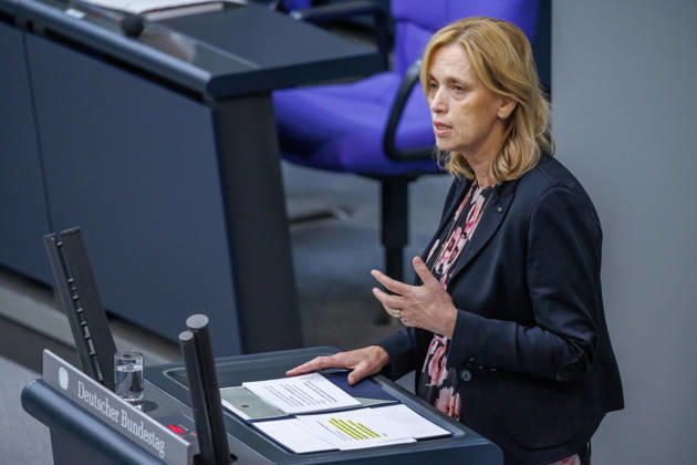 Bundestag: Karin Prien (CDU), Federal Minister for Family Affairs, in the German Bundestag on September 10, 2026, in Berlin, Berlin, Germany, Bundestag
