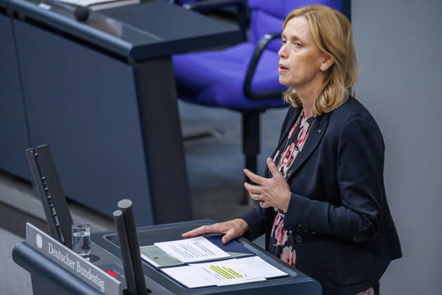 Bundestag: Karin Prien (CDU), Federal Minister for Family Affairs, in the German Bundestag on September 10, 2026, in Berlin, Berlin, Germany, Bundestag