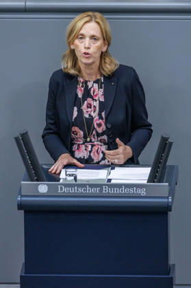 Bundestag: Karin Prien (CDU), Federal Minister for Family Affairs, in the German Bundestag on September 10, 2026, in Berlin, Berlin, Germany, Bundestag