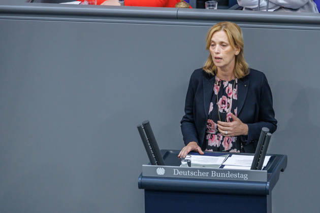 Bundestag: Karin Prien (CDU), Federal Minister for Family Affairs, in the German Bundestag on September 10, 2026, in Berlin, Berlin, Germany, Bundestag