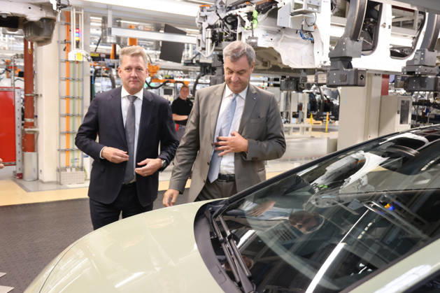 Car Production in Germany: Söder (CSU), September 10, 2026, Germany, Ingolstadt, Bavaria, AUDI AG: Unveiling of the Audi A2 e-tron with Minister President Markus Söder (CSU) and Audi Board Member Gernot Döllner; car, auto market, car production, industrial hub Ingolstadt, Bavaria, Germany