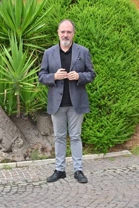 IPA88634651 - Rome: Rai Studios on Via Teulada. Photocall for the show *Misteri dimenticati*—*Blu notte* with Carlo Lucarelli. Pictured: Carlo Lucarelli Copyright: xMaurizioxD Avanzox xMaurizioxDxAvanzox IPA88634651
