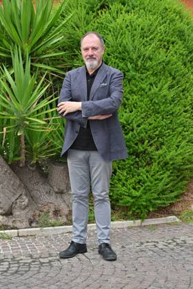 IPA88634666 - Rome: RAI Studios on Via Teulada. Photocall for the show *Misteri dimenticati—Blu notte* with Carlo Lucarelli. Pictured: Carlo Lucarelli Copyright: xMaurizioxD Avanzox xMaurizioxDxAvanzox IPA88634666
