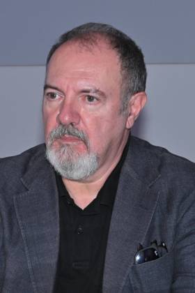 IPA88634691 - Rome: RAI Studios on Via Teulada. Photocall for the show *Misteri dimenticati*—*Blu notte* with Carlo Lucarelli. Pictured: Carlo Lucarelli Copyright: xMaurizioxD Avanzox xMaurizioxDxAvanzox IPA88634691