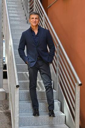 IPA88635709 - Rome: Rai Studios on Via Teulada. Photocall for the show *Il cacciatore di sogni*. Pictured: Stefano Buttafuoco  Copyright: xMaurizioxD Avanzox xMaurizioxDxAvanzox IPA88635709