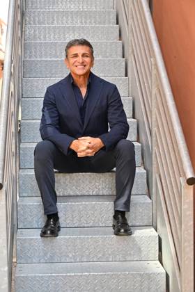IPA88635722 - Rome: Rai Studios on Via Teulada. Photocall for the show *Il cacciatore di sogni*. Pictured: Stefano Buttafuoco  Copyright: xMaurizioxD Avanzox xMaurizioxDxAvanzox IPA88635722