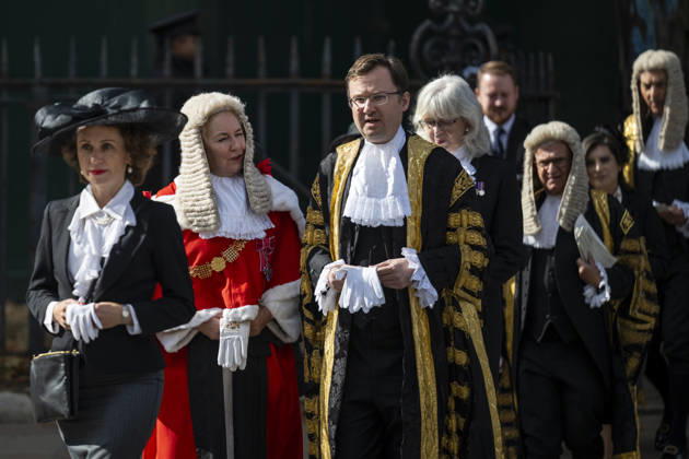 October 1, 2026, London, London, UK: LONDON, UK. (C) Alex Norris, Lord Chancellor and Secretary of State for Justice, and members of the legal profession mark the start of the legal year with a religious service in Westminster Abbey followed by a reception at the Westminster Abbey, hosted by the Lord Chancellor. The custom dates back to the Middle Ages when the High Court was held in Westminster Hall and judges would walk over to Westminster Abbey for the service. London UK  - ZUMAl94_ 20261001_zaf_l94_018 Copyright: xStephenxChungx