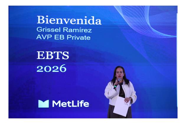 October 1, 2026: TO-45303 & x2013; Mexico City, October 1, 2026: Grissel R& xe1;mirez, AVP of EB Private at MetLife Mexico, delivers the welcome address at the MetLife forum "Mental Health in the Age of Artificial Intelligence" in Mexico City. Photo: Ian Robles .com.mx  - ZUMAcs4_ 20261001_faa_cs4_093 Copyright: xClasosx
