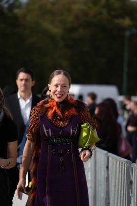 IPA89217295 - Paris, France, October 2, 2026. Guests arrive at the LOEWE Spring Summer 2027 show during Paris Fashion Week. Copyright: xGINEVRAxFATARELLAx xx IPA89217295