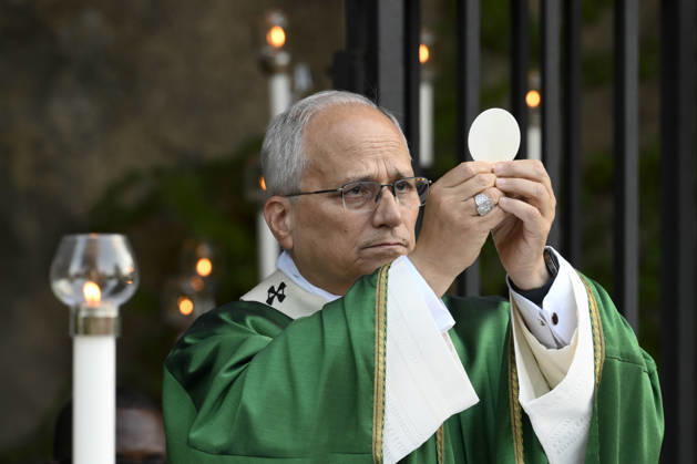 IPA89265417 - Italy, Rome, Vatican, October 3, 2026 Pope Leo XIV Pope Leo XIV celebrating Holy Mass for the Gendarmerie Corps in the Vatican Gardens, Vatican. Photograph by VATICAN MEDIA Catholic Press Photo  Copyright: xVATICANxMEDIA xCatholicxPressxPhotox xx IPA89265417